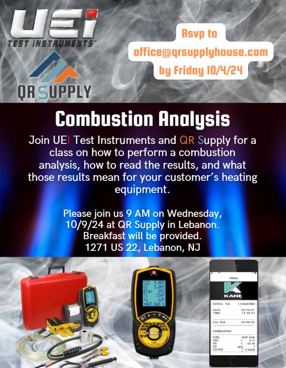 Combustion Analysis w/ UEi Test Instruments - 10/9/2024