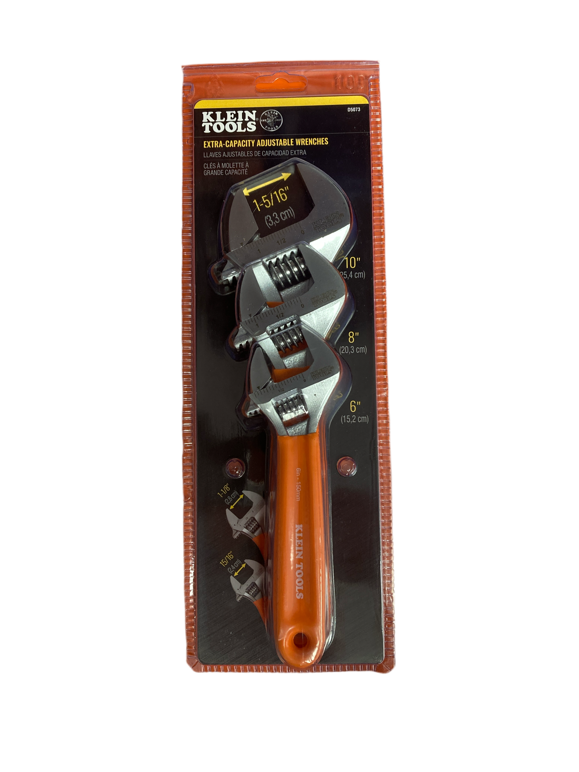 D5073 - Extra Capacity Adjustable Wrench 3-Pack