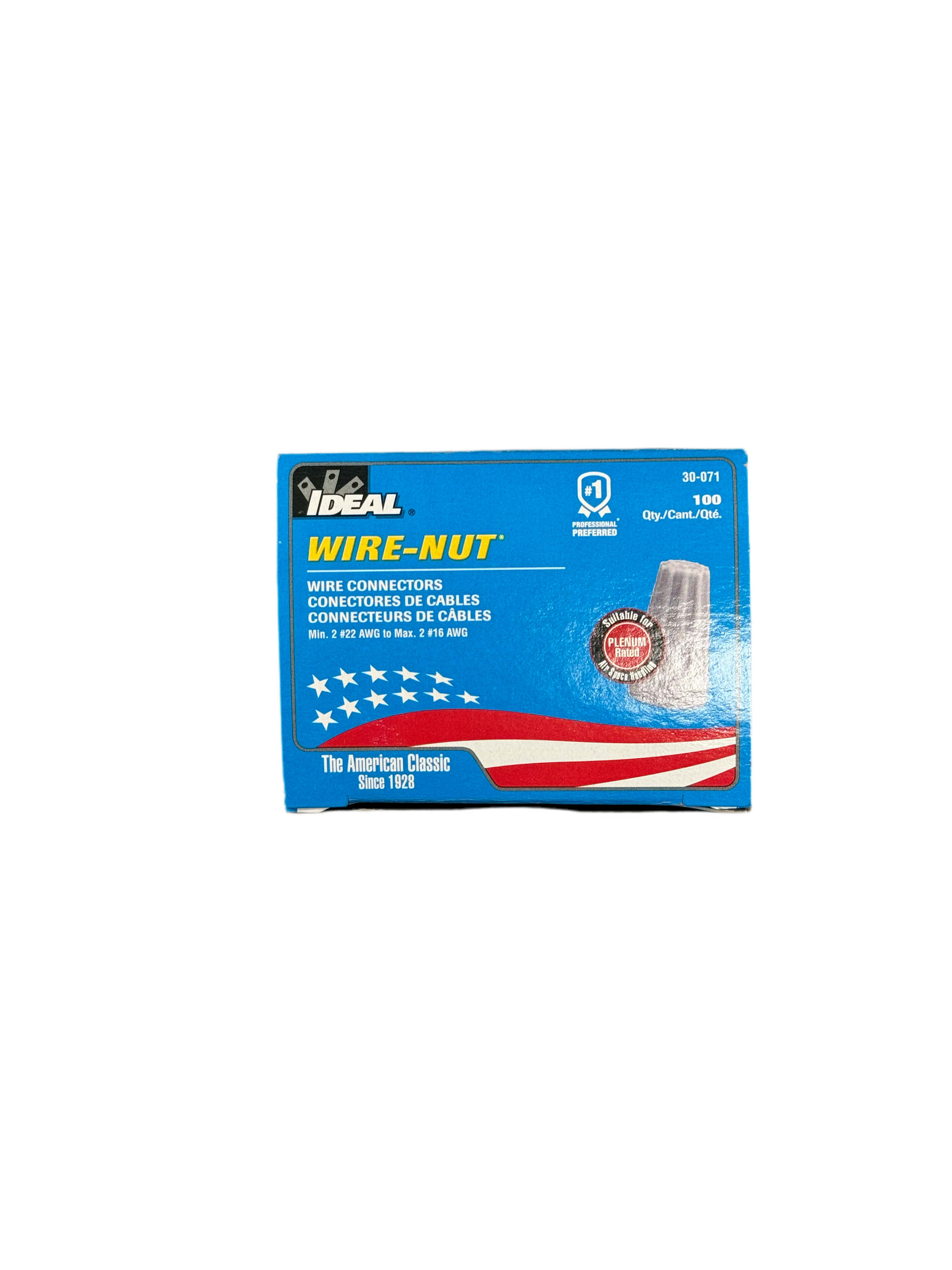 25930 71B GRAY WIRE NUT, 100 BOX