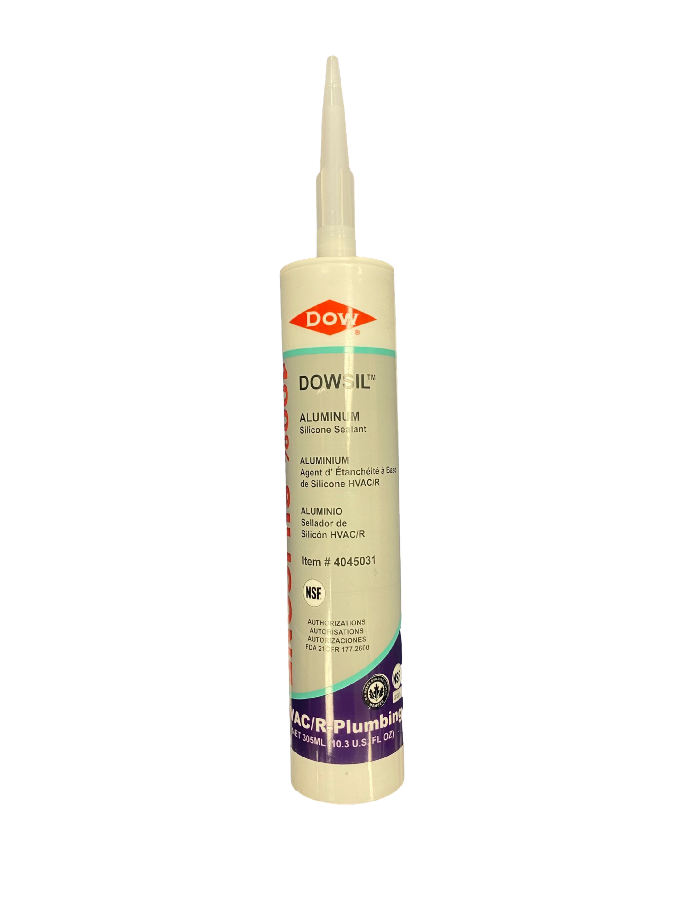 4045031 DOWSIL HVAC/R SILICONE SEALANT - ALUMINUM 305 ML