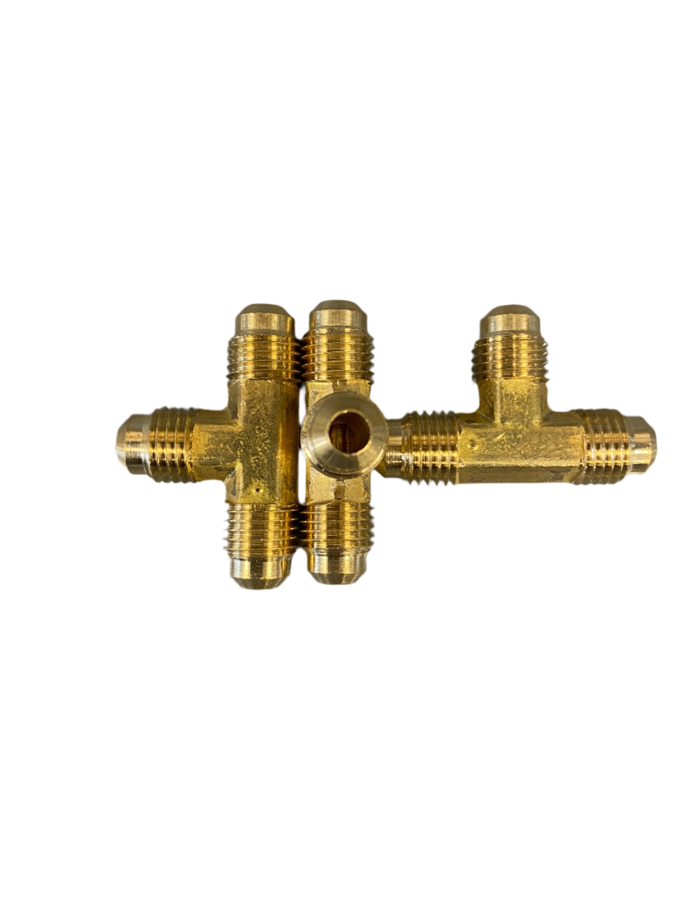 F44-14 1/4" OD FLARE TEE BRASS