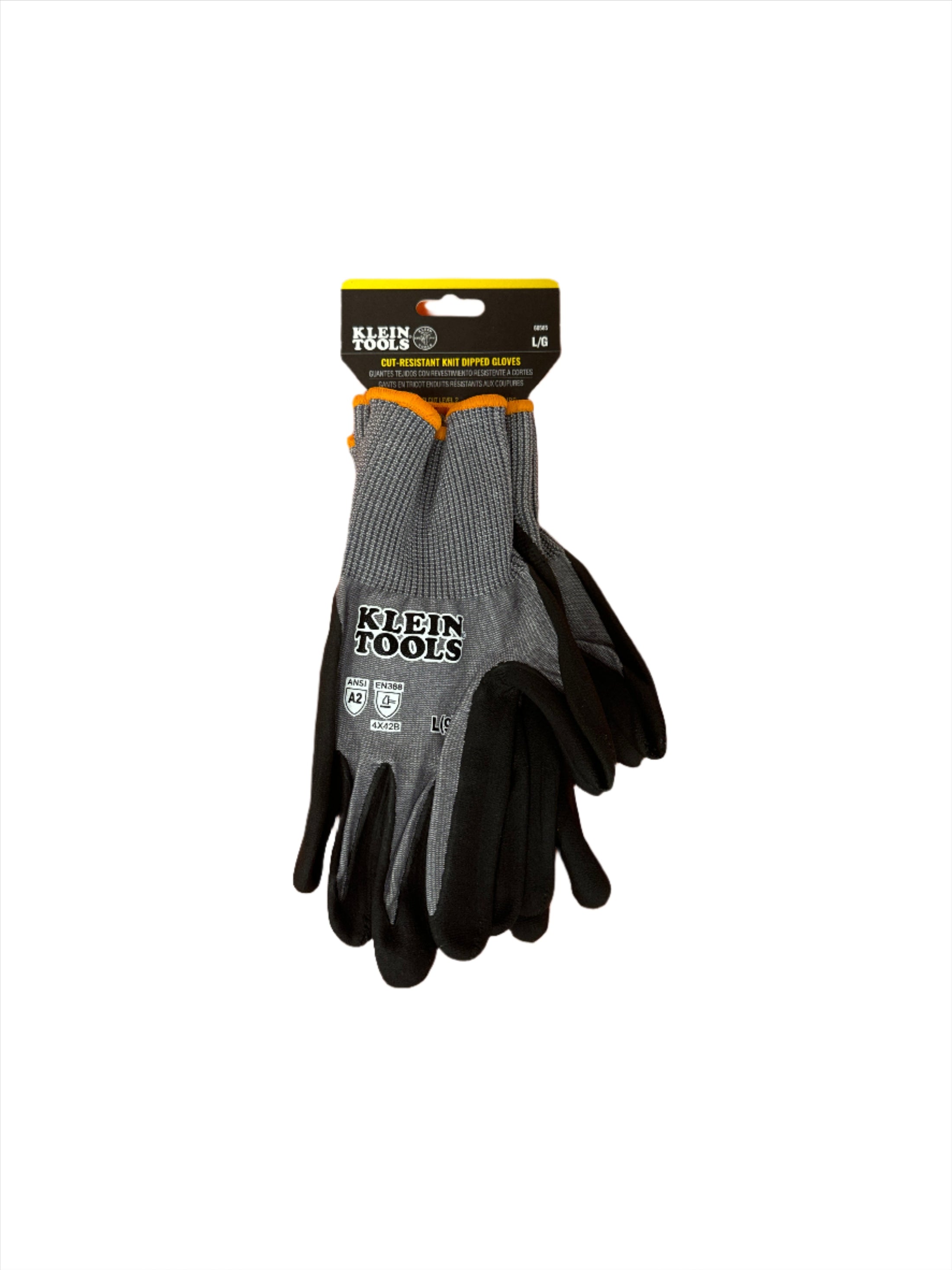 60585 - Knit Dipped Gloves, Cut Level A2, Touchscreen, Large, 2-Pair