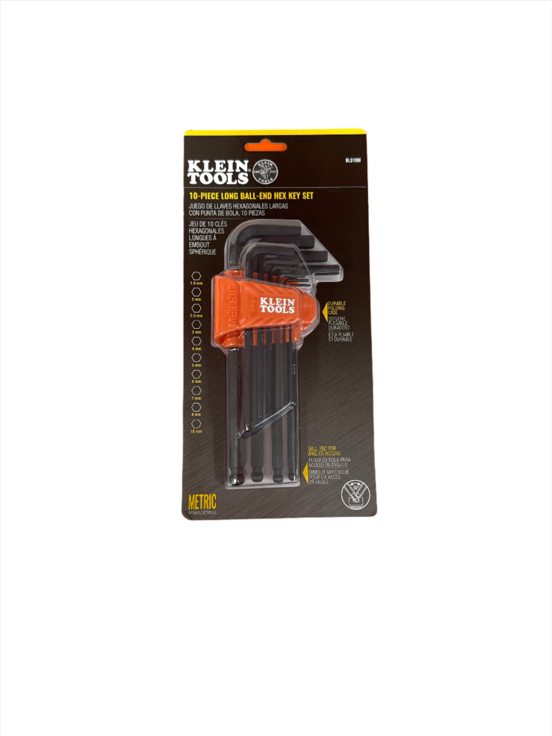 BLS10M - Ball End Metric 10-Piece Hex Key Set