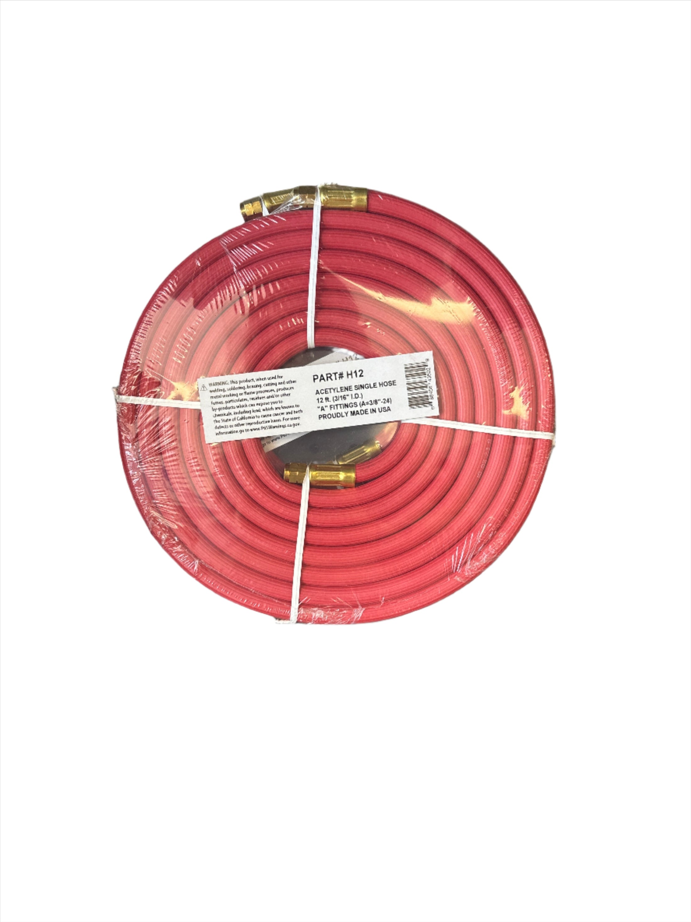 H12 - Single 12ft Acetylene Hose