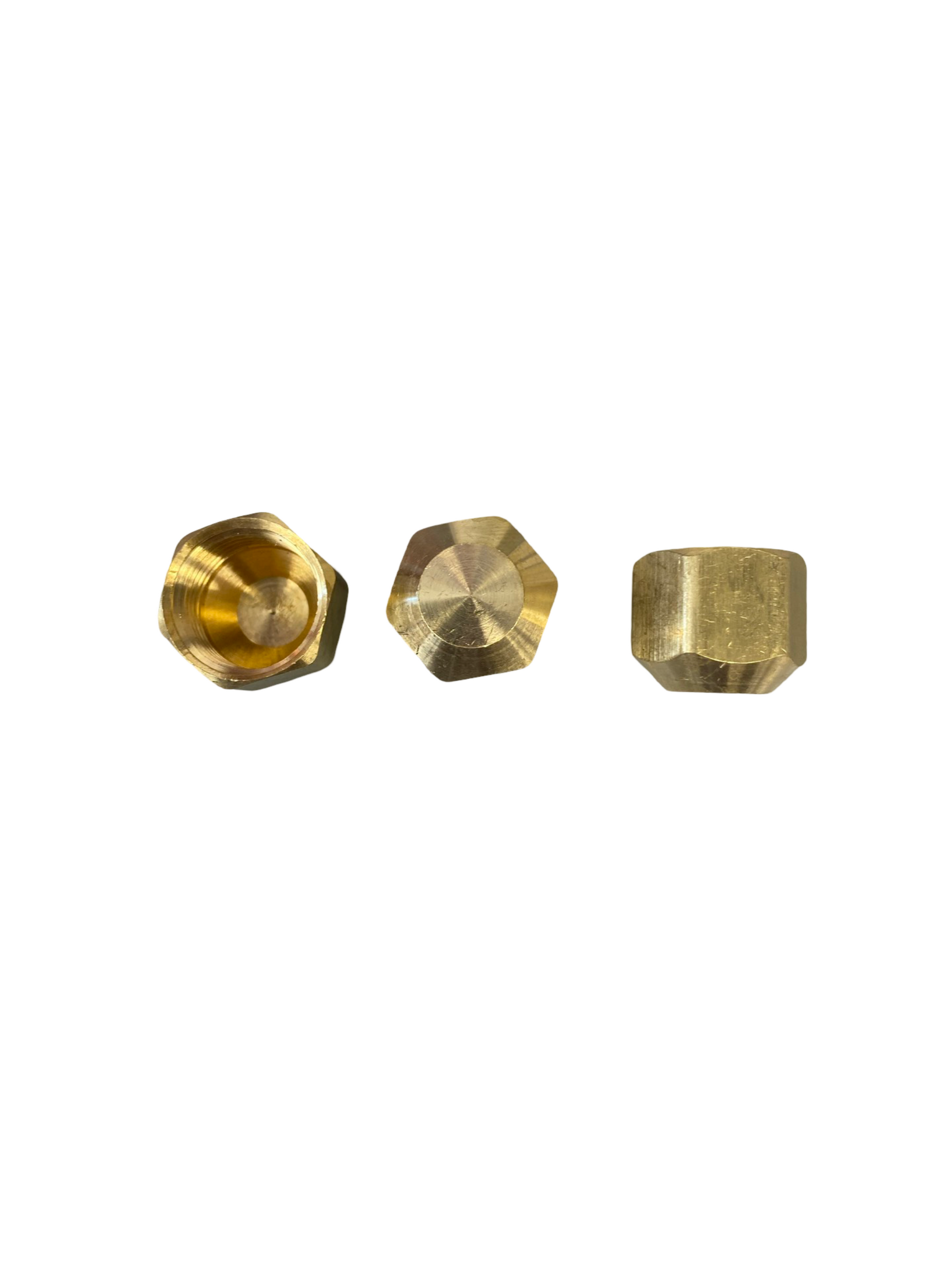 F40-38 3/8" OD FLARE CAP BRASS