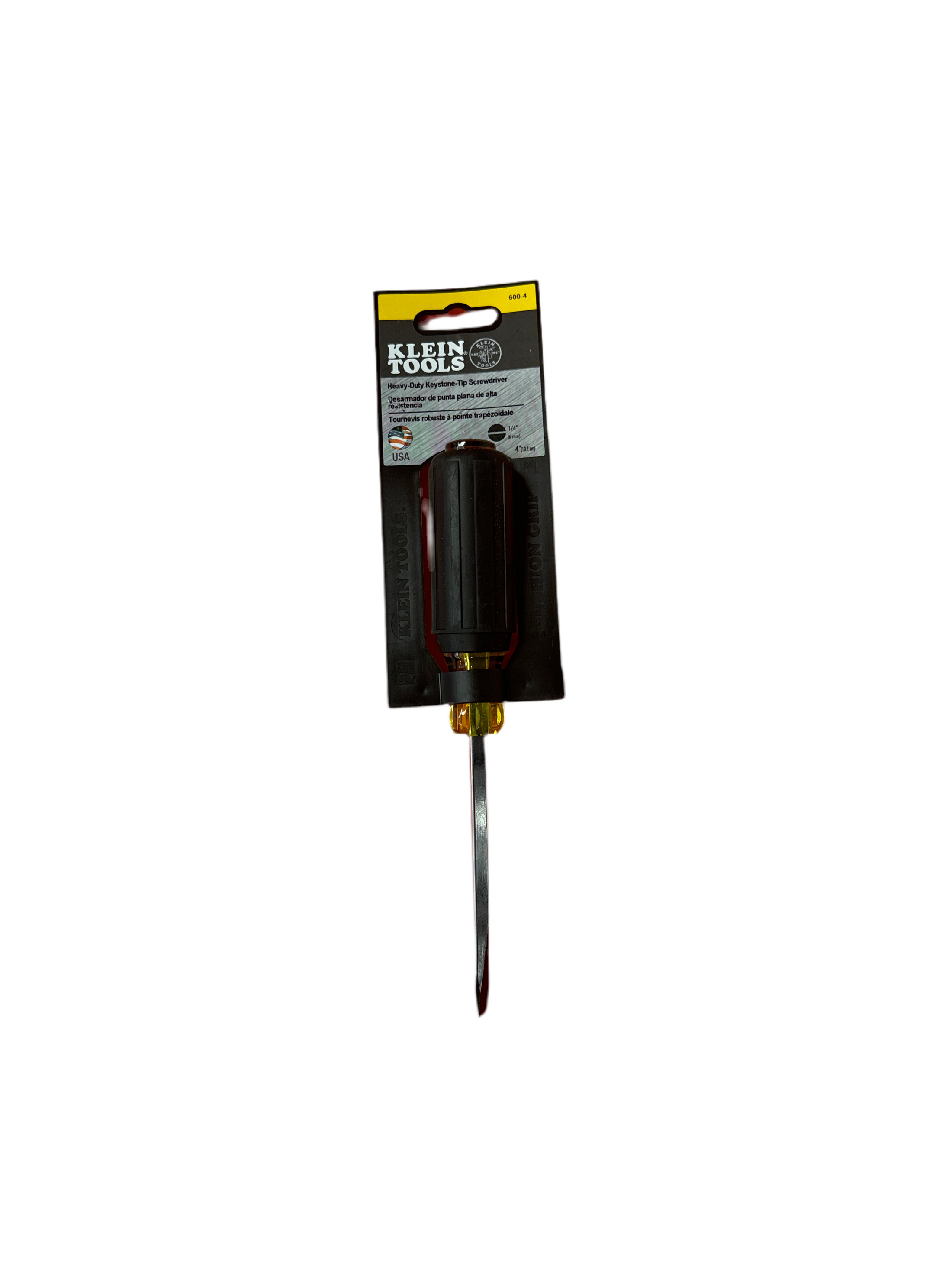 600-4 1/4'' (6 mm) Keystone-Tip Screwdriver 4'' (102 mm) Heavy-Duty Square-Shank