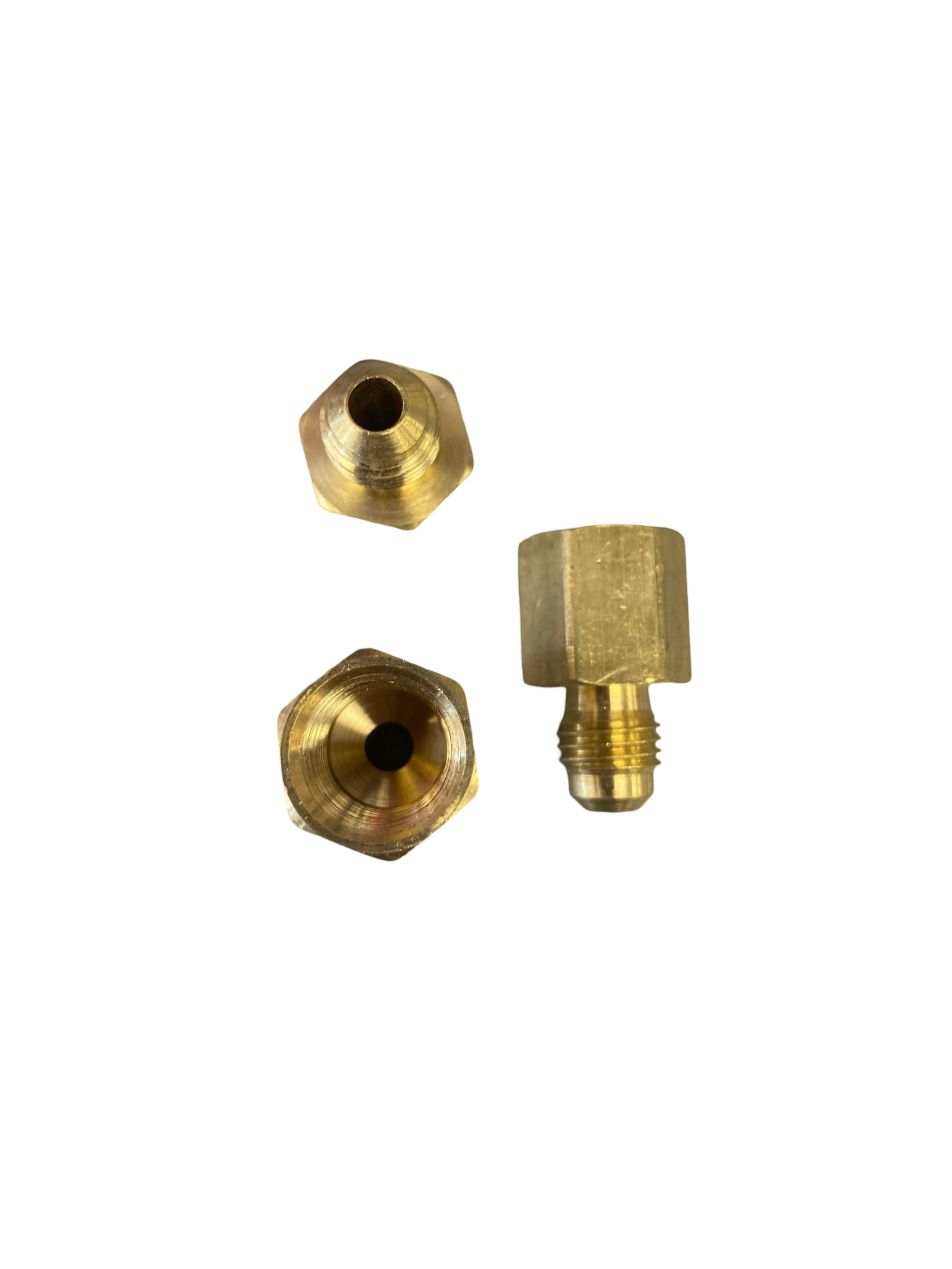 F46-14 1/4" OD x 1/4" FIP ADAPTER BRASS