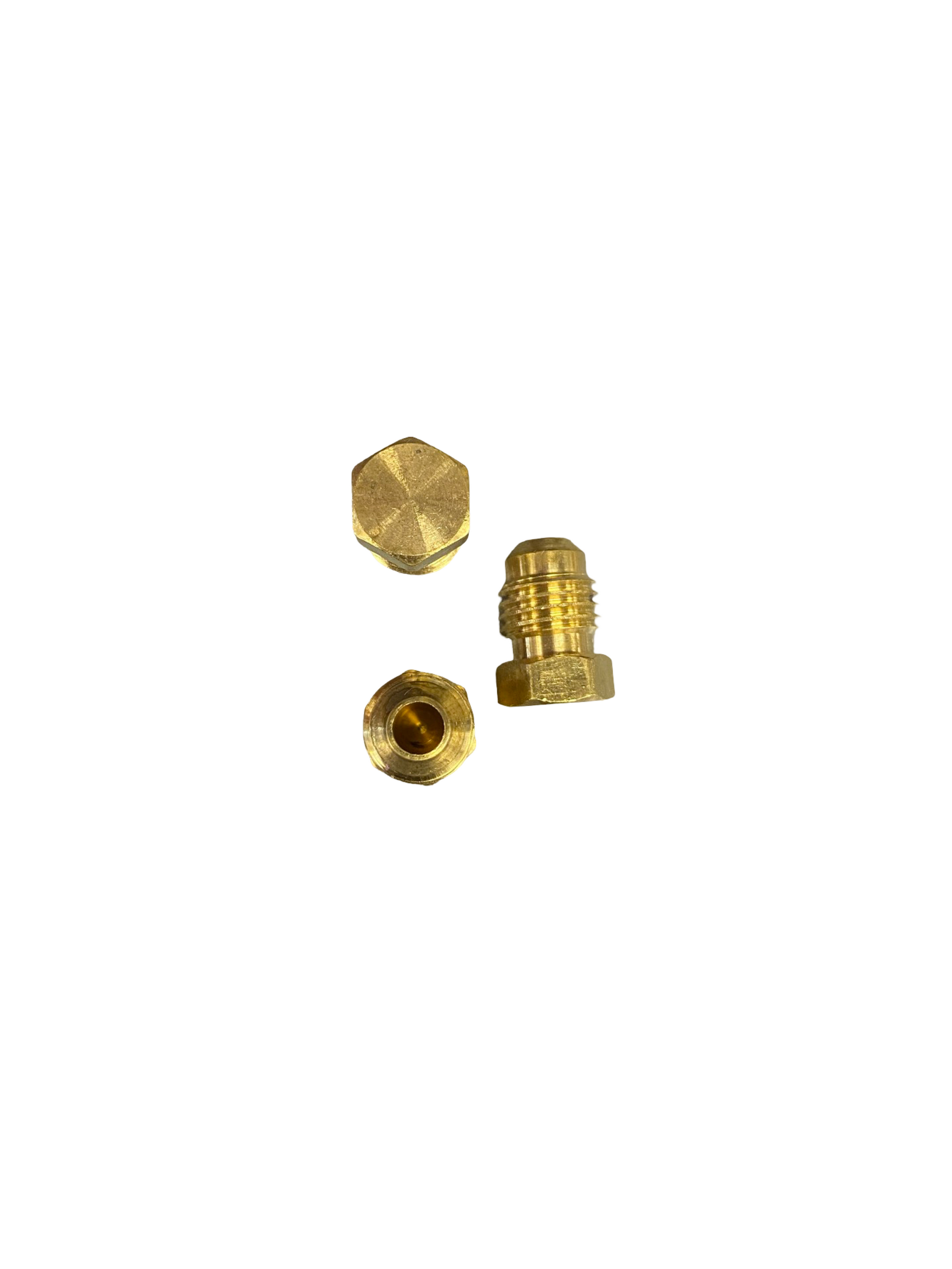 F39-14 1/4" OD FLARE PLUG BRASS